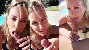 20 sucette jusqu a l ejac ( pendant que certains bronze... )petite fellation au...