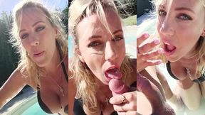 20 sucette jusqu a l ejac ( pendant que certains bronze... )petite fellation au...