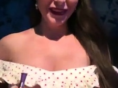 Big boobs milf masturbates with her dildo