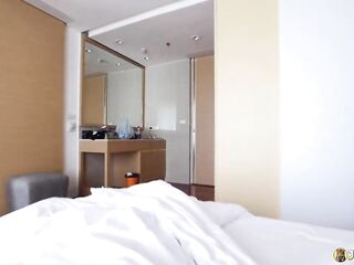 JohnTronX - Sizzling morning sex and creampie with a hot tattooed Oriental cutie