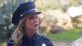 MILFY Hot Officer teaches bad boy a lesson