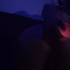 Stretching my hole with dildo before hookup comes