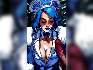 Warmed up the Snow Maiden with hawt cum