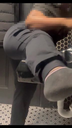 These Bathrooms Are OUT OF Order But IM HORNY So I Locked Myself In!   Clip 1