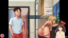 Gamer girl cheats on her dominant submissive boyfriend with mom-in-law