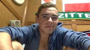 Derek Cums All over His Abs
