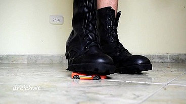 Destroying some cars with my boots