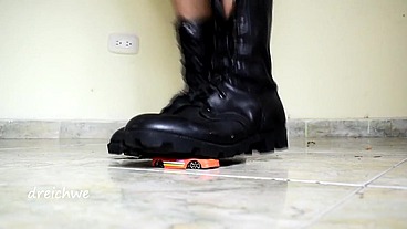 Destroying some cars with my boots