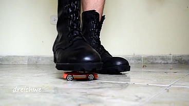 Destroying some cars with my boots