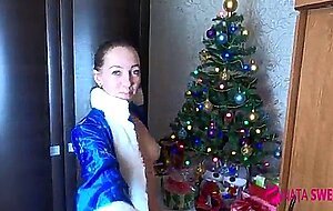 Russian snow maiden knows how to wish you merry christmas and happy new year - incredible