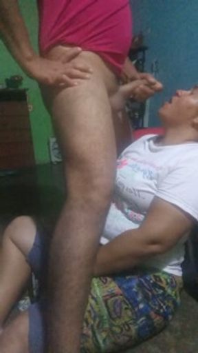My grandfather ejaculates on my face