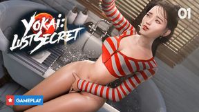 Yokai: Lust Secret Gameplay Part 1 - Airi Caught Fingering Herself in the Bathroom