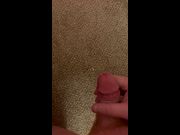 Ginger chubby boy performs intense masturbation