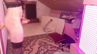 Hard anal masturbation