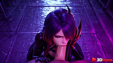 Acheron takes a huge cock up her luscious ass [AI]