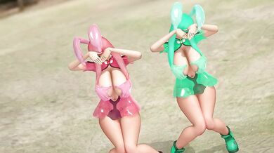 Hentai MMD hot teen meltdown in cosplay game