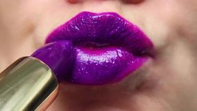 Purple Lipstick Lips