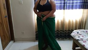 Desi Super Hot Aunty Fucked by Neighbor While Wearing Saree - Huge Fuck & Cum