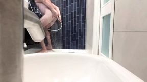 Enema in the shower