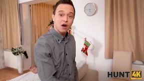 Curious Redhead Seeks Adventure with Her Boyfriend's Friend - A Holiday Surprise!
