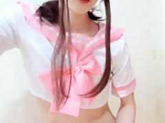 Small tits shemale bonked by 2 horny guys