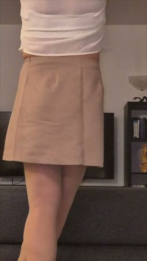 Sexy sissy in nice skirt   Clip 2