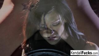 Kendall has way too much fun getting her pussy all wet