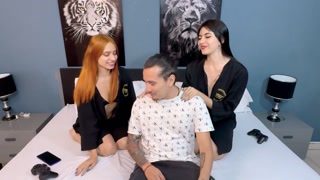 I invite my neighbor over and he fucks my best friend and me in a threesome