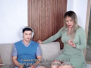 Stupid stepson gets banged raw by his depraved stepmother - Monique Fuentes & Lian Grey