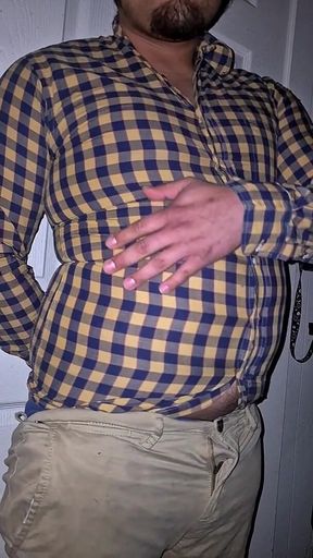 Popping My Button up on My Belly