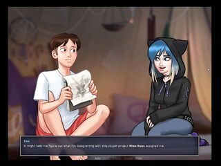 I bang my artistic stepsister hard to cum inside her ideal booty and make her have a fun with my jizz - Anime Games P2