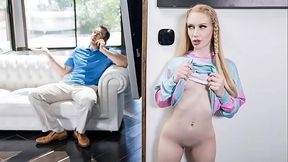 19YO Teen Beauty Uses Her Body to Secure a Roof Overhead