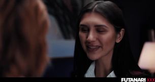 Harry Potter Fuck Academy Latina Gets Futa Cock While Lesbian Kissing
