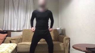 Very Sexy Hairy Guy Cums on the table while standing