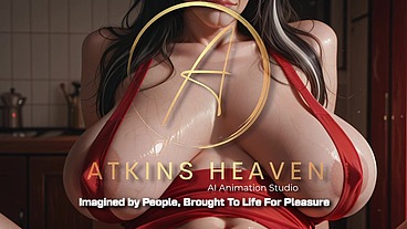 Helping Friend's Stepmom In Her Kitchen - MILF With Huge Saggy Tits Rides Your Cock Until You Cum Inside Her Pussy - [POV][VIRTUAL SEX][AI]