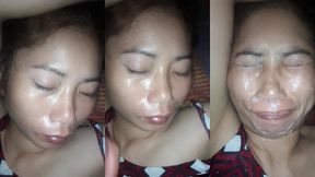 asian girlfriend amateur facial cumshot cumface cum in eyes