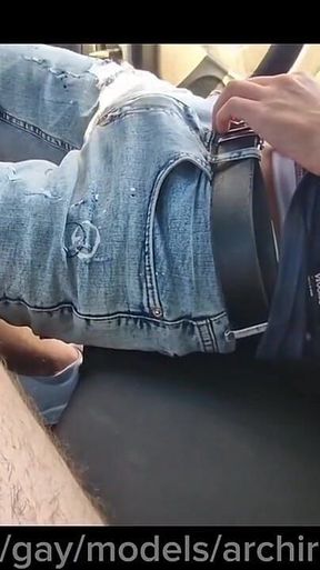A Young Student and a Daddy Near the Train Fuck in Public with Cum in the Ass.