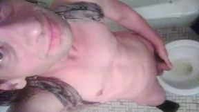 Horny Transgirl Pissing Standing up in Full View