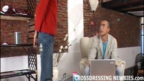 I want to take a hard cock while crossdressing
