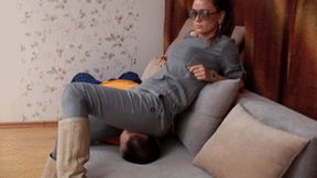 Home-made domination clip where strict girl sits on man`s face, vf0555h 720p