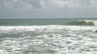 Gorgeous Teen Agnes Bathes Her Beautiful Naked Body In The Ocean!