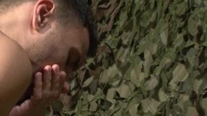 Falcon Studios: Big-Cocked, Tense Solider Shoots His Wad