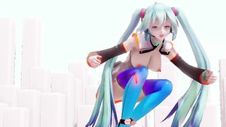 【MMD R-19 yo SEX DANCE】MIKU DANCING EXITED SHOWS HER GIGANTIC HOT WHITE ASSホットな女の子[MMD R-18]