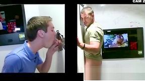 Gay straight gloryhole blowjob