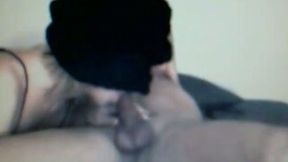 Latina married neighbor blows my cock on cam with a hat on her head