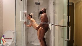 chocolatebeast shower sex w/ persian milf venice escape