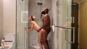 chocolatebeast shower sex w/ persian milf venice escape