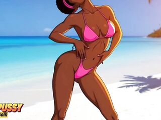 White Stud Screwed a Married Ebony Wench on a Wild Beach. Raunchy Aftermath.