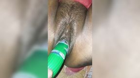 Desperate Bangladeshi bride's lubricated pleasure bursts into splattering ejaculation several times.