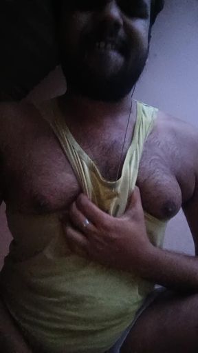 Indian boy masterbating on sitting cock